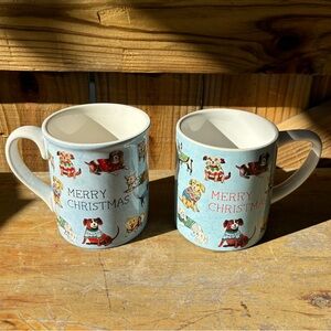 Set of 2 Merry Christmas Dogs in Sweaters Coffee Mugs by Certified International